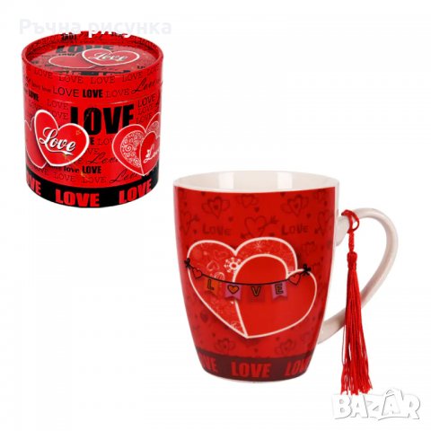 Чаша "LOVE" в кутия /керамика/, снимка 1 - Декорация за дома - 39202196