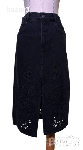 Farm Rio дънкова рокля в черно деним, снимка 2 - Поли - 53715781