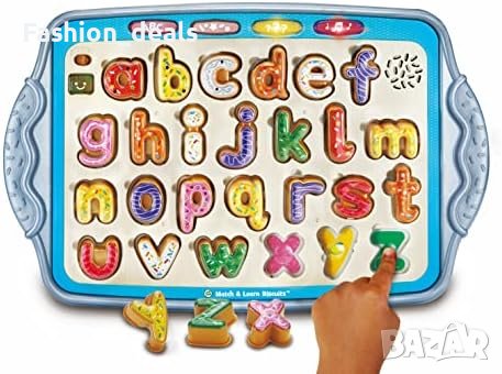 Нова Игра за деца 2+ год./26 форми на бисквити с букви, снимка 3 - Образователни игри - 41600086