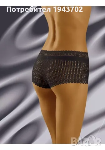 Дамски черни боксерки Riki Wolbar, снимка 2 - Бельо - 47523182