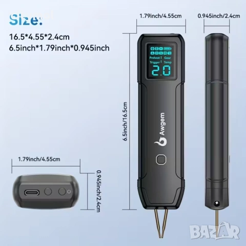 Апарат за точково заваряване, запояване на батерии, 1,8" LCD дисплей, 11 режима, 810А, снимка 6 - Поялници и запояване - 53598519