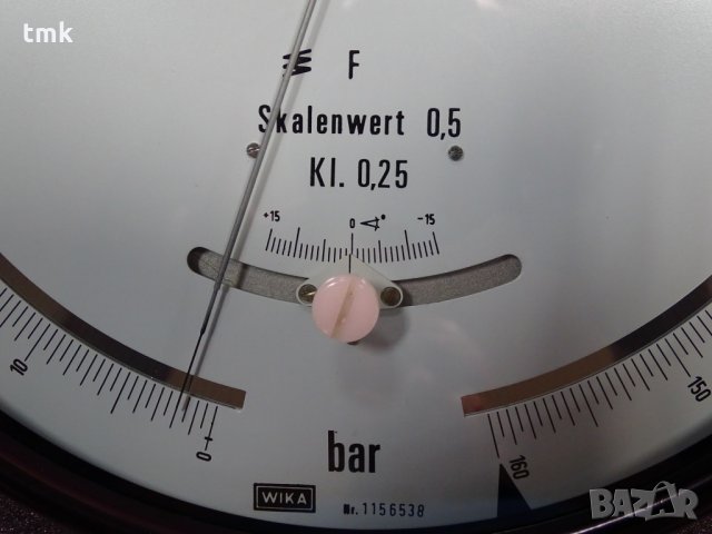 образцов манометър WIKA 341.11.250 160 Bar, снимка 6 - Други машини и части - 34231470