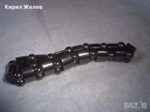 ХЕНД - МЕЙД ФЕШЪН АРТ ГРИВНА от КАМЪНИ МИНЕРАЛ МАГНЕТИТ ШЛИФОВАНИ и ПОЛИРАНИ 20698, снимка 2 - Гривни - 36353694