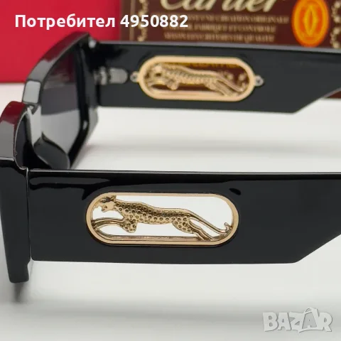 Слънчеви очила Cartier Panther Edition правоъгълни нови, черно и бяло, снимка 4 - Слънчеви и диоптрични очила - 56161859