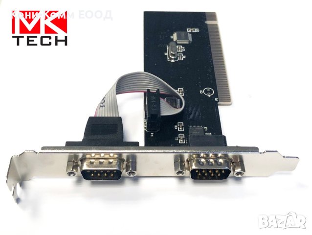 PCI to Serial 2 ports High Profile MKTECH - НОВИ, снимка 2 - Мрежови адаптери - 40798724