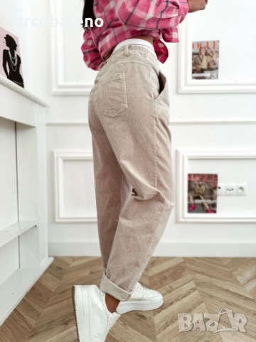 Дамски панталони от рипсено кадифе LIVANS, 5цвята , снимка 3 - Панталони - 53206315