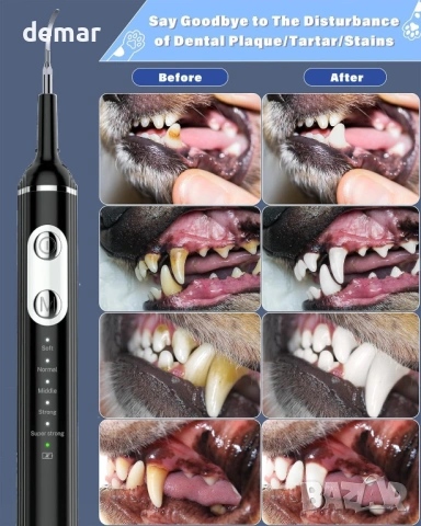 NATURE NERDS Комплект за премахване на плака и зъбен камък, за домашни любимци, с LED светлина, снимка 5 - За кучета - 53179244