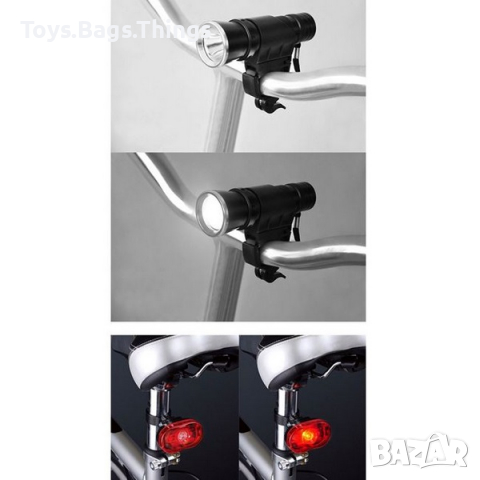 Комплект фар и стоп за велосипед, предпазни светлини за велосипеди, LED, снимка 2 - Аксесоари за велосипеди - 35978221