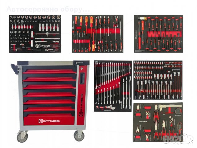 Шкаф с инструменти с 7 чекмеджета – 6 пълни ForceKraft - Huttenberg 