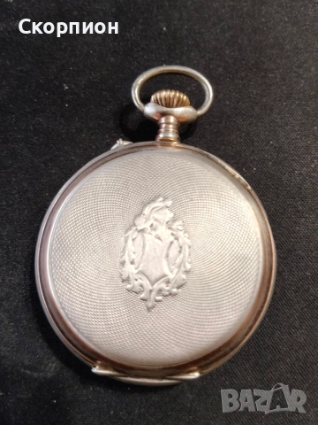 Швейцарски СРЕБЪРЕН джобен часовник 1901г. с позлата - 6 РУБИНА - ПРОМОЦИЯ, снимка 3 - Джобни - 48366603