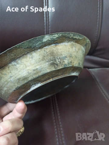 Стар Бакърен Сахан, снимка 2 - Антикварни и старинни предмети - 36044489