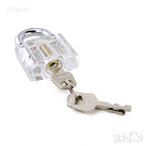 Тренировъчен прозрачен катинар с дискова ключалка за обучение, снимка 3 - Други инструменти - 53530845