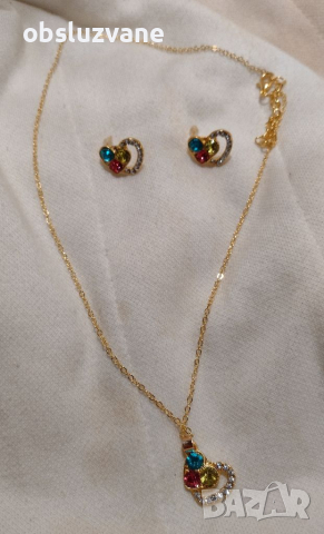 Комплект в 4 части "Цветни сърчица" 💥, снимка 1