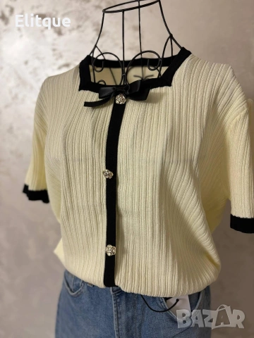 блуза с машинно плетиво 