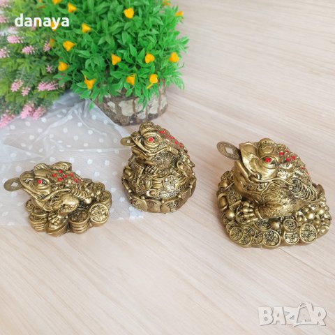 3270 Сувенир Фън шуй статуетка трикрака жаба на парите и късмета, снимка 3 - Декорация за дома - 38755592