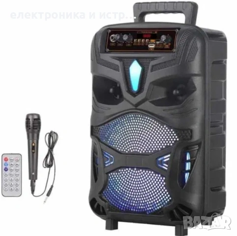 Караоке тонколона с Bluetooth NDR-P55 8'' и микрофон , снимка 2 - Тонколони - 53041120