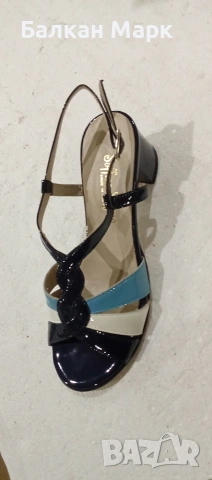 Дамски лачени обувки Soffice Sogno – Vero Cuoio (естествена кожа), снимка 2 - Сандали - 53429235