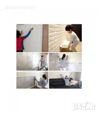 2990 Самозалепващ 3D тапет тухли за стена, снимка 9 - Други стоки за дома - 34257932