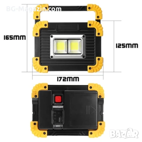 Мощна сервизна работна къмпинг лампа осветление преносима LED фенер USB за риболов палатка работа, снимка 14 - Къмпинг осветление - 51017061