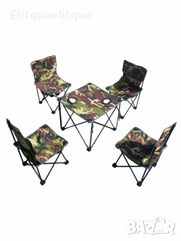 Рибарски комплект, маса със столове