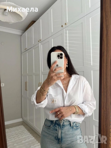 Дамски памучни овърдайз ризи СК - два цвята - 23€, снимка 3 - Ризи - 53285502