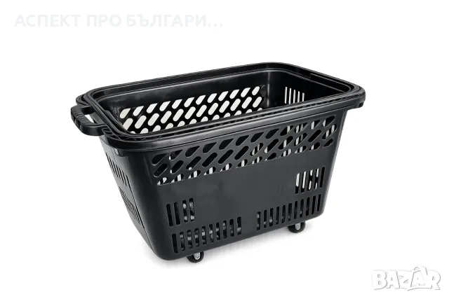 Кошница за пазаруване 54л на колелца, снимка 2 - Друго търговско оборудване - 56083981