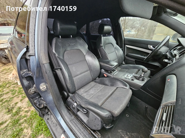Седалки с подгрев S-line за Ауди Audi A6 C6 4F, снимка 4 - Части - 53617824
