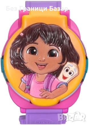 Нов Интерактивен часовник VTech Dora — учи час, игри и забавление за деца, снимка 5 - Детски - 51906079