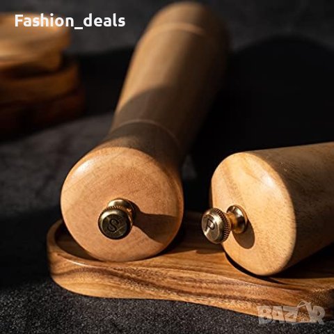 Нов Комплект мелница за сол и пипер с поднос/Неръждаема стомана , снимка 2 - Други стоки за дома - 41573565