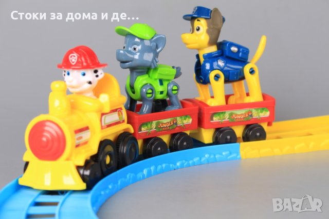 ✨ Весело влакче с два вагона и патрулиращи кученца Paw Patrol   , снимка 3 - Влакчета, самолети, хеликоптери - 44395659