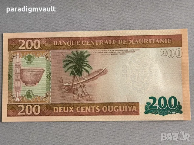 Банкнота - Мавритания - 200 угия UNC | 2013г., снимка 2 - Нумизматика и бонистика - 49781665