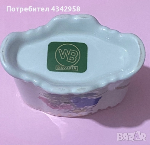 WB Bavaria. 1960-1980г.Порцеланова мини ваза , снимка 5 - Антикварни и старинни предмети - 52434763