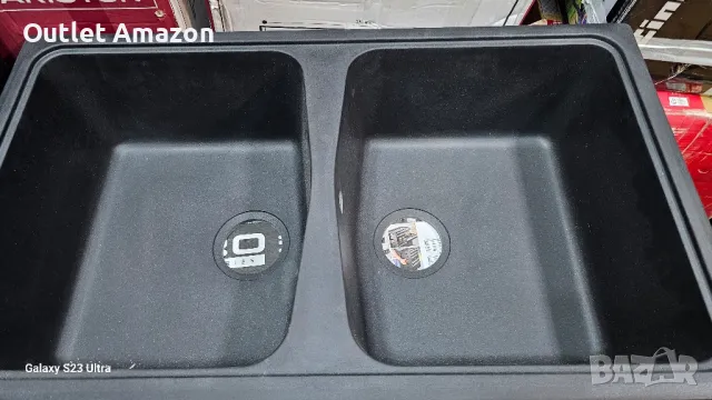  двойна  Италианска мивка за кухня, снимка 2 - Мивки - 47385813