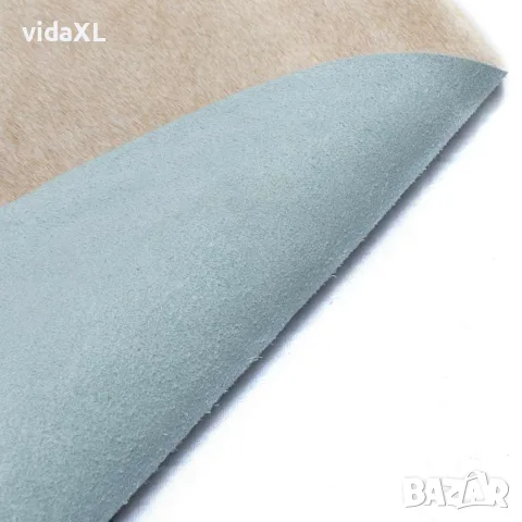 vidaXL Килим, естествена телешка кожа, бежов, 180x220 см, снимка 4 - Килими - 56147375
