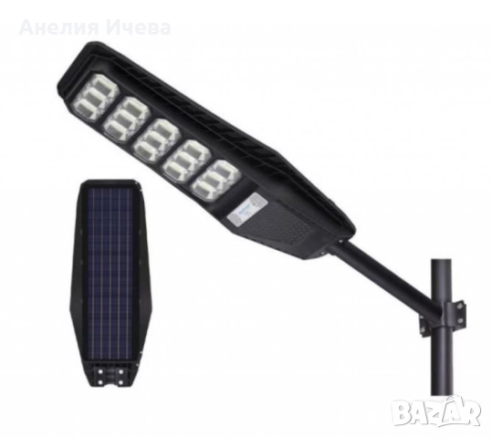 Соларна лампа с дистанционно управление – 100W/200W/300W, студено бяла светлина 6400K, снимка 4 - Соларни лампи - 52012765