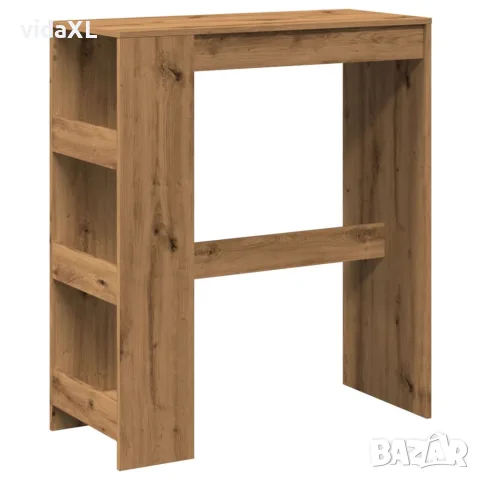 vidaXL Бар маса с рафтове дъб артизан 90x40x103,5 см инженерно дърво