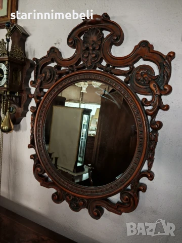 Красиво резбовано огледало , снимка 3 - Огледала - 51233990