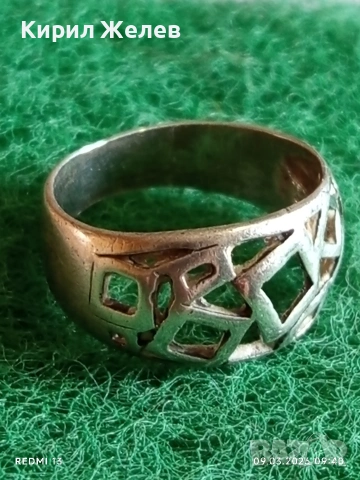 Екстравагантен сребърен пръстен Арт бижу майсторска ръчна изработка 54184, снимка 4 - Пръстени - 53762749