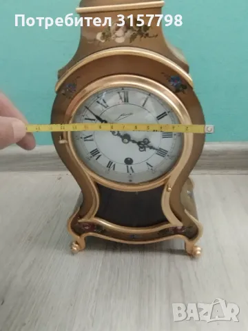 Каминен часовник в бароков стил, снимка 3 - Други ценни предмети - 47408690