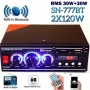 Мощен HiFi усилвател с Мp3, USB, SD, BT и FM радио с дистанционно управление , снимка 1