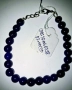 Троен дълъг 1 м. гердан от натурален син сапфир и гривна, снимка 4