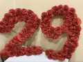 Цифри от рози ръчна изработка, снимка 7