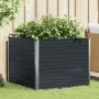 vidaXL Повдигната леха, антрацит, 100x100x77 см, поцинкована стомана, снимка 2