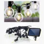 Соларна външна автономна верига лампички 18 м, G40 30+4 LED крушки , снимка 1