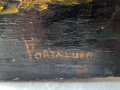 Стара картина масло на платно на Portaluppi, снимка 4