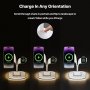 3 в 1 Нова стойка зарядно телефон слушалки часовник Магнитна станция iPhone Apple Watch AirPods, снимка 6