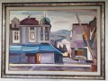 Маслена картина " Изглед от града ", снимка 4