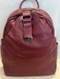 Дамска кожена раничка в цвят бордо, снимка 2