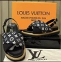 Louis Vuitton черни сандали, снимка 1