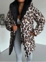 зимно двулицево яке с леопардов десен, снимка 2
